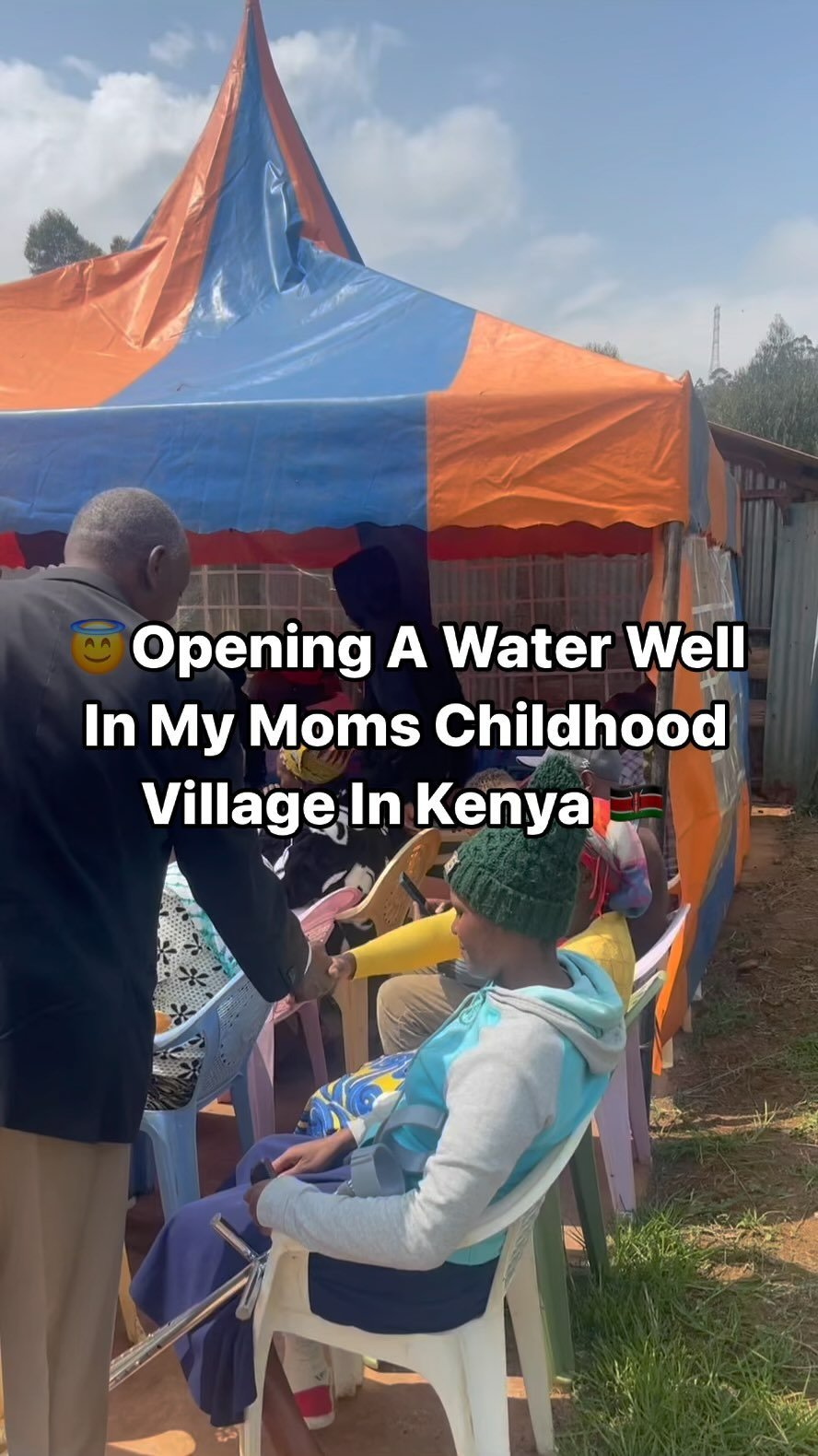Community members at the opening of a water well in Phil’s mother’s childhood village in Kenya