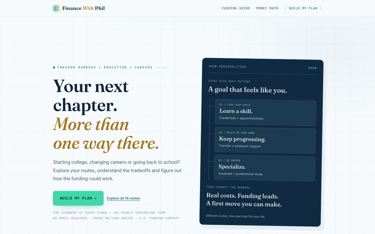 Freedom Numbers student planning tool